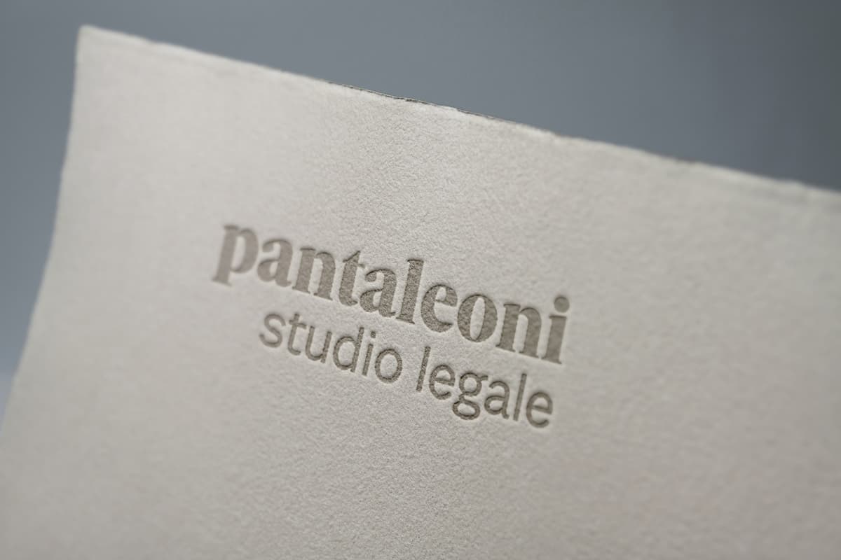 Logo Diomede Pantaleoni impresso su carta